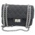 Chanel mini 2.55 Black Cloth  ref.171553