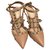 Valentino Talons Cuir Beige Turquoise  ref.172078