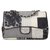 Chanel Classique Jumbo neuf en patchwork de PVC, cuir et tweed Plastique Multicolore  ref.172103