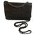Wallet On Chain Chanel Dark grey Leather  ref.172106