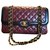 Chanel Limited Edition Medium Flap Bag Schwarz Rot Leder  ref.172128