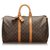 Louis Vuitton Brown Monogram Keepall 45 Leather Cloth  ref.172281