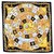Cartier scarf 90 x 90 cm Black Yellow Silk  ref.172396