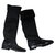 Autre Marque Bi-material boots, Pointure 42. Black Suede  ref.172407