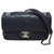 Chanel mini chevron flap bag Black Leather  ref.172437