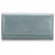 Burberry Gray Leather Long Wallet Grey  ref.172552