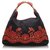 Gucci Black Horsebit Canvas Hobo Bag Red Leather Cloth Cloth  ref.172581