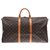 Louis Vuitton Monogram Keepall 55 Brown Cloth  ref.172639