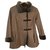 Ventcouvert woolen coat Light brown Leather  ref.172752