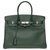 Hermès HERMES BIRKIN 35 en cuero Epsom verde inglés, Ribete de metal plateado Palladie, En excelente estado  ref.172825