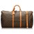 Louis Vuitton Brown Monogram Keepall Bandouliere 60 Leather Cloth  ref.172838