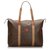 Céline Celine Brown Macadam Travel Bag Dark brown Leather Plastic  ref.172880