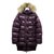 Moncler Fur Trim Long down Jacket Purple Polyamide  ref.173000