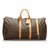 Louis Vuitton Brown Monogram Keepall Bandouliere 55 Leather Cloth  ref.173209