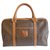 Céline Handbags Dark brown Leather Cloth  ref.173257