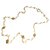 Chanel Colares longos Branco Dourado Metal Pérola  ref.173292
