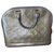 Alma Louis Vuitton Handbags Khaki Patent leather  ref.173383