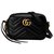 Gucci GG Marmont Mini gesteppte Tasche Borsa Tasche Schwarz Leder  ref.173492