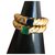 Autre Marque 2 Yellow gold emerald and diamond rings Golden  ref.173686
