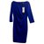 DKNY vestido azul fruncido lateral ponte Poliéster Viscosa Elastano  ref.173689