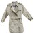 vintage Burberry women's trench coat 38 Khaki Cotton  ref.173731