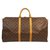 Louis Vuitton Brown Monogram Keepall 55 Leather Cloth  ref.173838