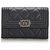 Chanel Black Leather Tri-Fold Boy Kleine Geldbörse Schwarz Leder  ref.173860
