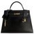Hermès Hermes Kelly Sellier 32 Box Noir Cuir  ref.173992