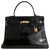 Hermès hermes kelly 32 Black Box Leather  ref.173994