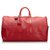 Louis Vuitton Keepall Monogram Rouge 55 Cuir Toile  ref.174093