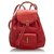 Gucci Red Bamboo Leather Drawstring Backpack Wood  ref.174117