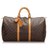 Louis Vuitton Brown Monogram Keepall 50 Leather Cloth  ref.174139