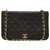 Chanel Chain Shoulder Bag Black Leather  ref.174168