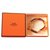 Hermès Burgundy leather and gold metal bracelet Dark red  ref.174217