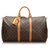 Louis Vuitton Brown Monogram Keepall 50 Leather Cloth  ref.174329