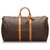 Louis Vuitton Brown Monogram Keepall Bandouliere 55 Leather Cloth  ref.174351