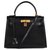 Hermès hermes kelly 28cm saddler with black box leather strap, gold plated metal trim, In excellent condition  ref.174421