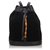 Gucci Black Bamboo Suede Drawstring Backpack Leather  ref.174600