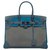 Hermès Birkin 35 Blue Grey Suede Leather  ref.174742