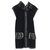 Chanel fringed long vest Black Cotton  ref.174771