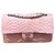Chanel rosa médio bolsa de pele de cobra Couros exóticos  ref.174910