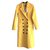 Manteau en cachemire de laine jaune Burberry UK6  ref.174923