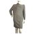 Brunello Cucinelli One Shoulder sequined cashmere dress Beige Silk  ref.174978