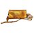 Burberry Kleine metallische Python Clutch Tasche Golden  ref.175026
