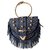 Delphine Delafon Handbags Blue Golden Leather Metal  ref.175062