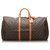 Louis Vuitton Brown Monogram Keepall 60 Leather Cloth  ref.175114