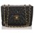 Borsa a patta singola Chanel in pelle di agnello jumbo classica nera Nero  ref.175120