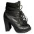 Ermanno Scervino Ankle Boots Black Leather  ref.175179