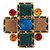 Chanel broche de cristales de malaquita y Gripoix Multicolor Metal  ref.175208