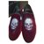 Philipp Plein rhinestone loafer skull Dark red Velvet  ref.175297